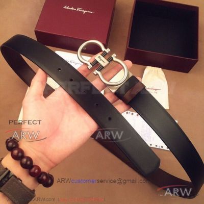 AAA Replica Salvatore Ferragamo Reversible Double Gancio Buckle Belt Price